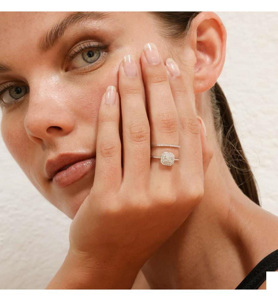 Bague Duo Antique - Or Blanc 375/1000