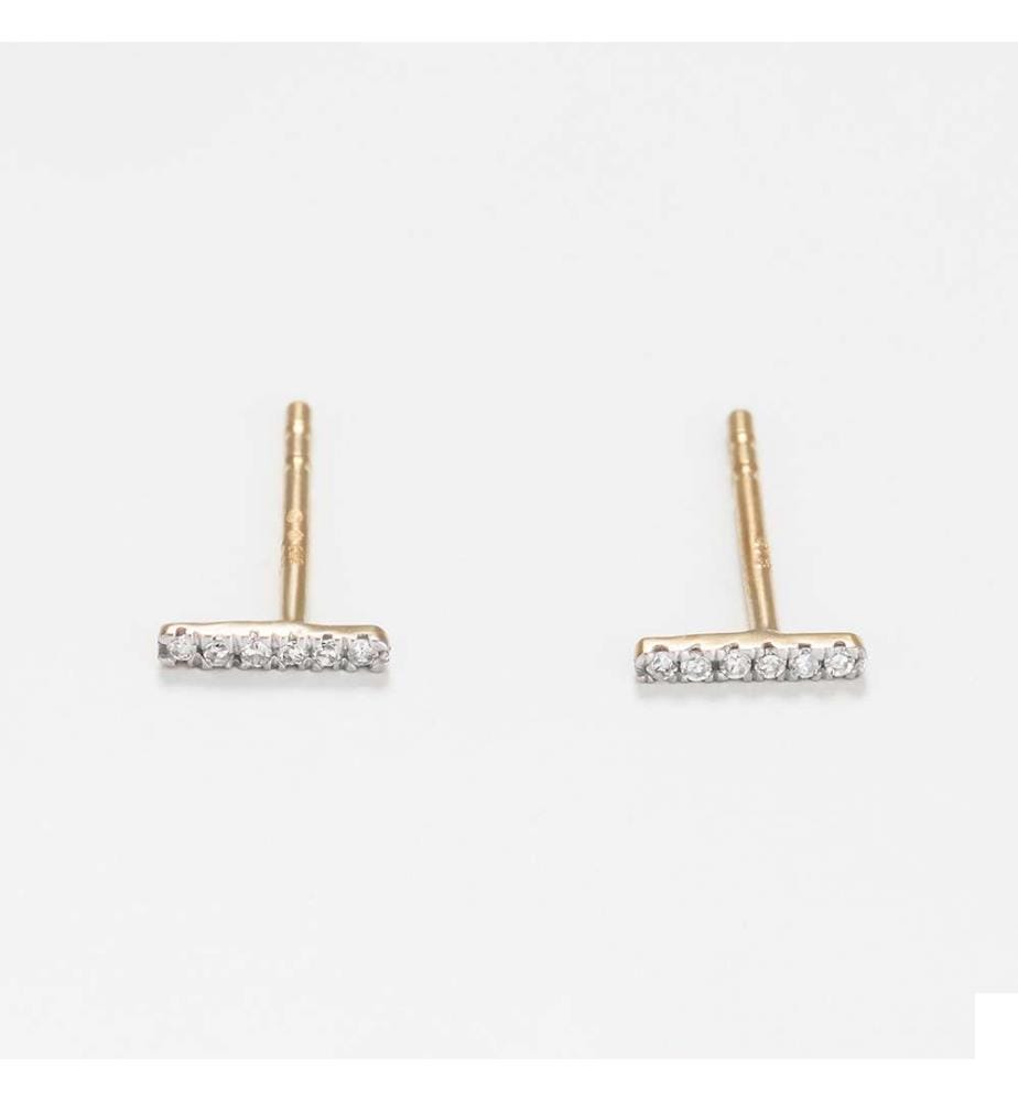 Boucles d'Oreilles Precious Barrette - Or Jaune 375/1000