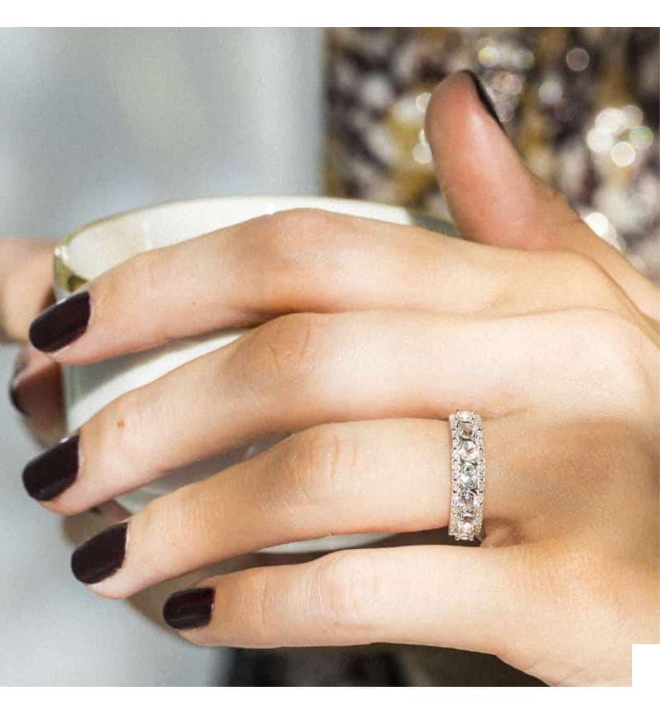 Bague Sitra - Or Blanc 375/1000
