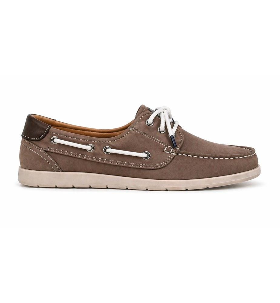 Chaussures bateau en nubuck - Beige