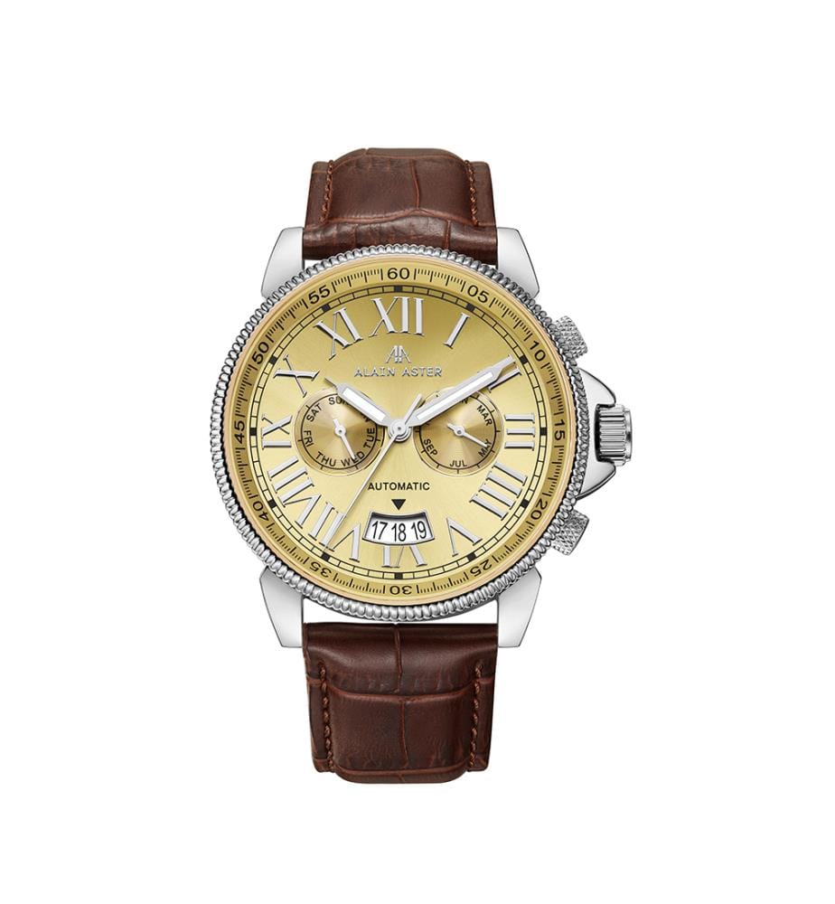 Montre automatique Legacy en cuir - Marron