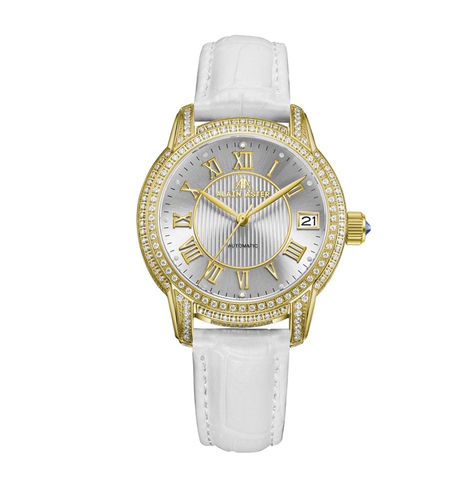 Montre automatique Impératrice en cuir - Blanc