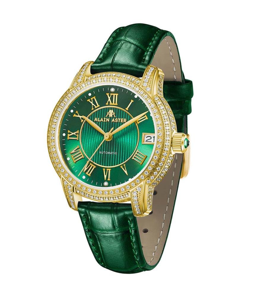 Montre automatique Impératrice en cuir - Vert