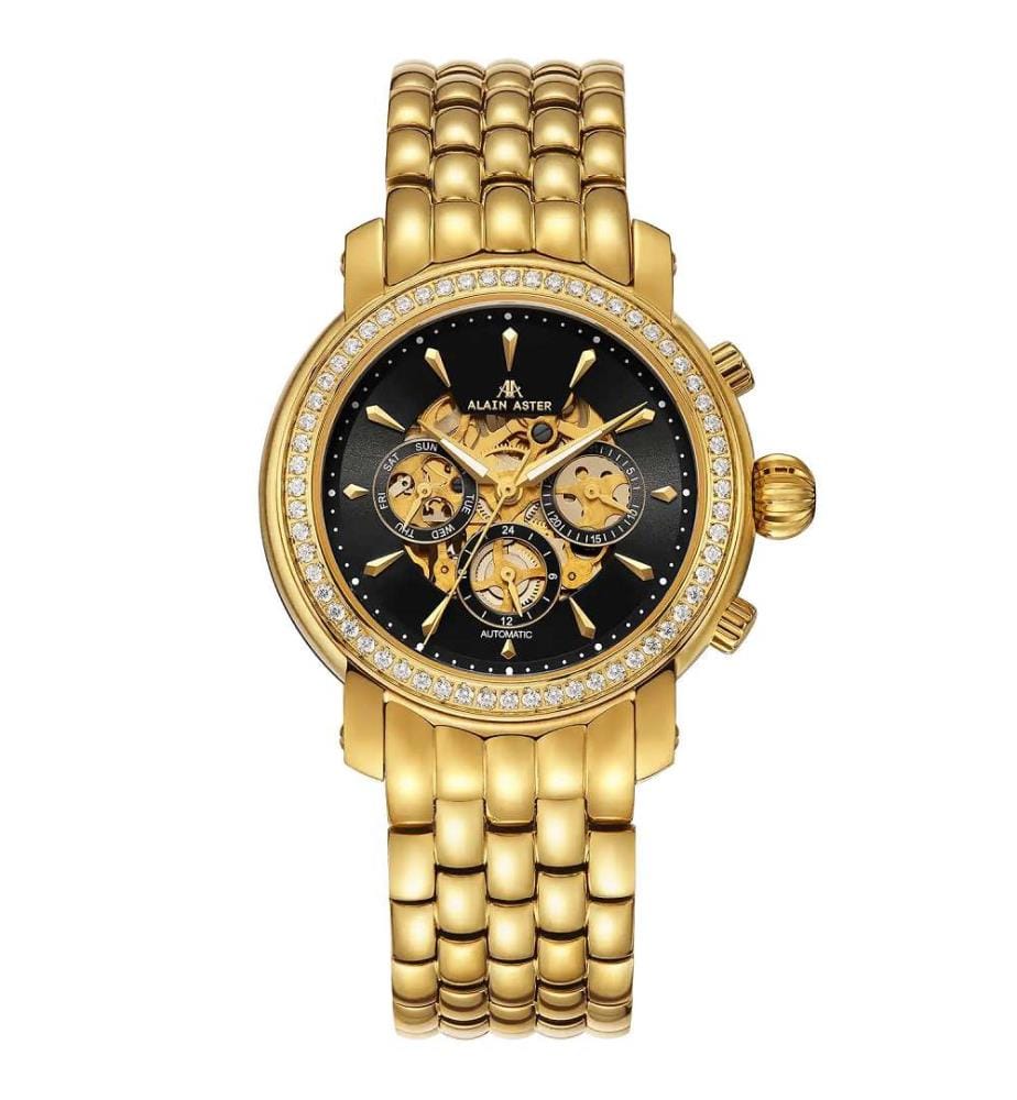 Montre automatique en acier inoxydable doré - 39 mm","detected_source_language":"EN
