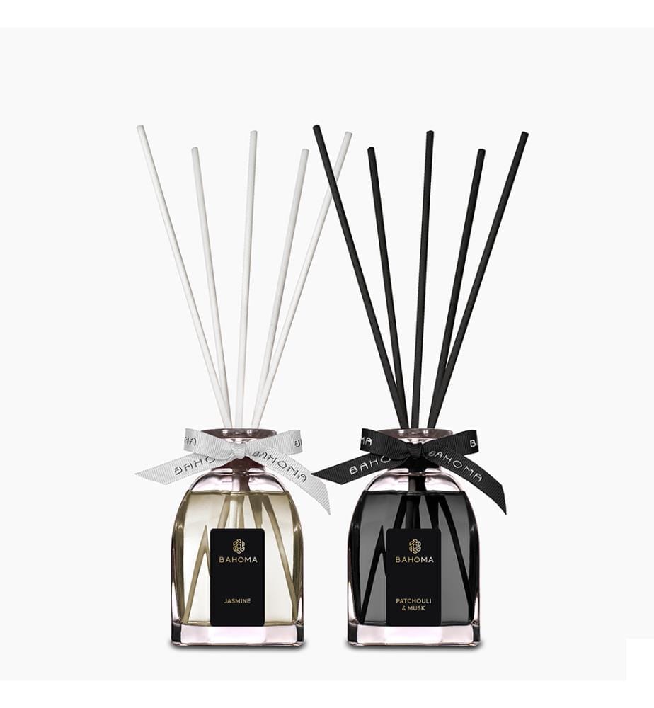 Set 2 x 100ml Diffuseur Octogonal dans une boîte cadeau - Mélange : Jasmin, Patchouli & Musc