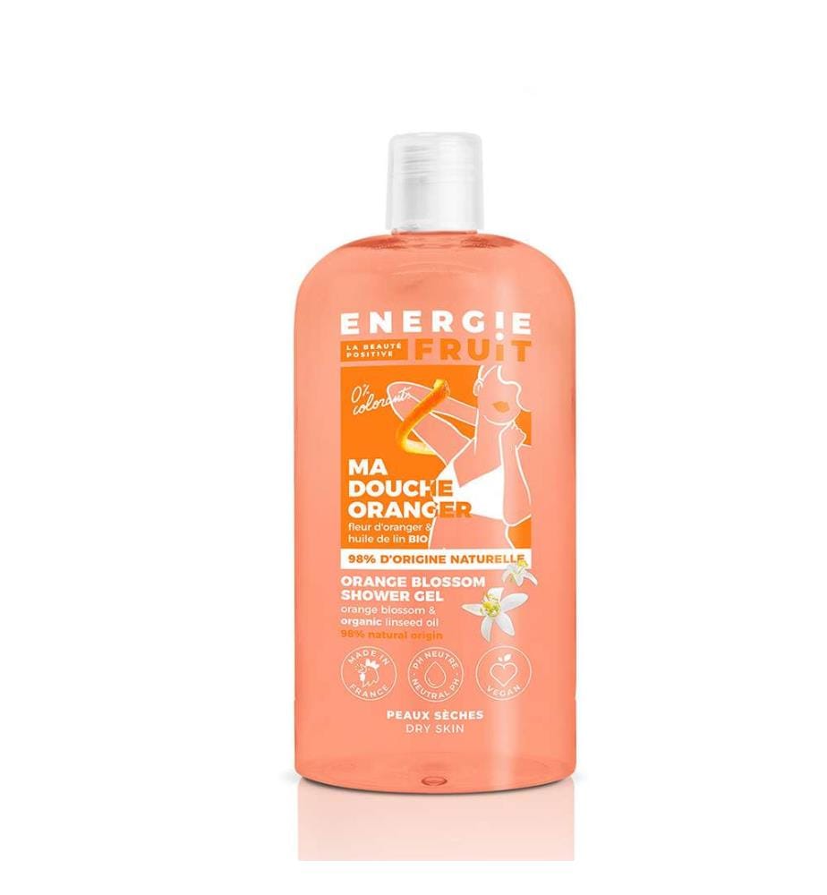 Gel douche à la fleur d'oranger et à l'huile de lin biologique - 500 ml