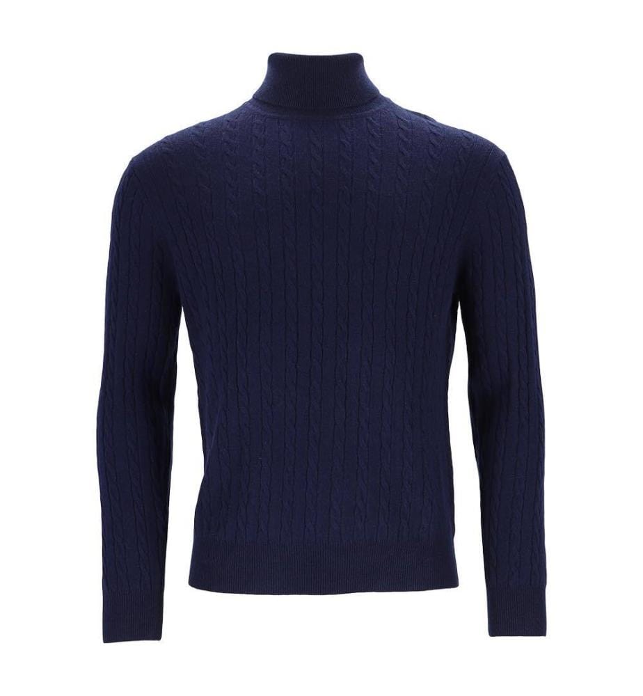 Pull col roulé - Bleu marine