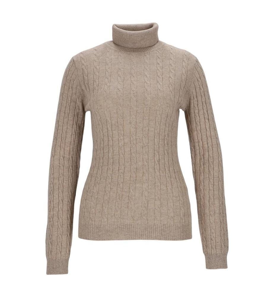 Pull col roulé - Beige