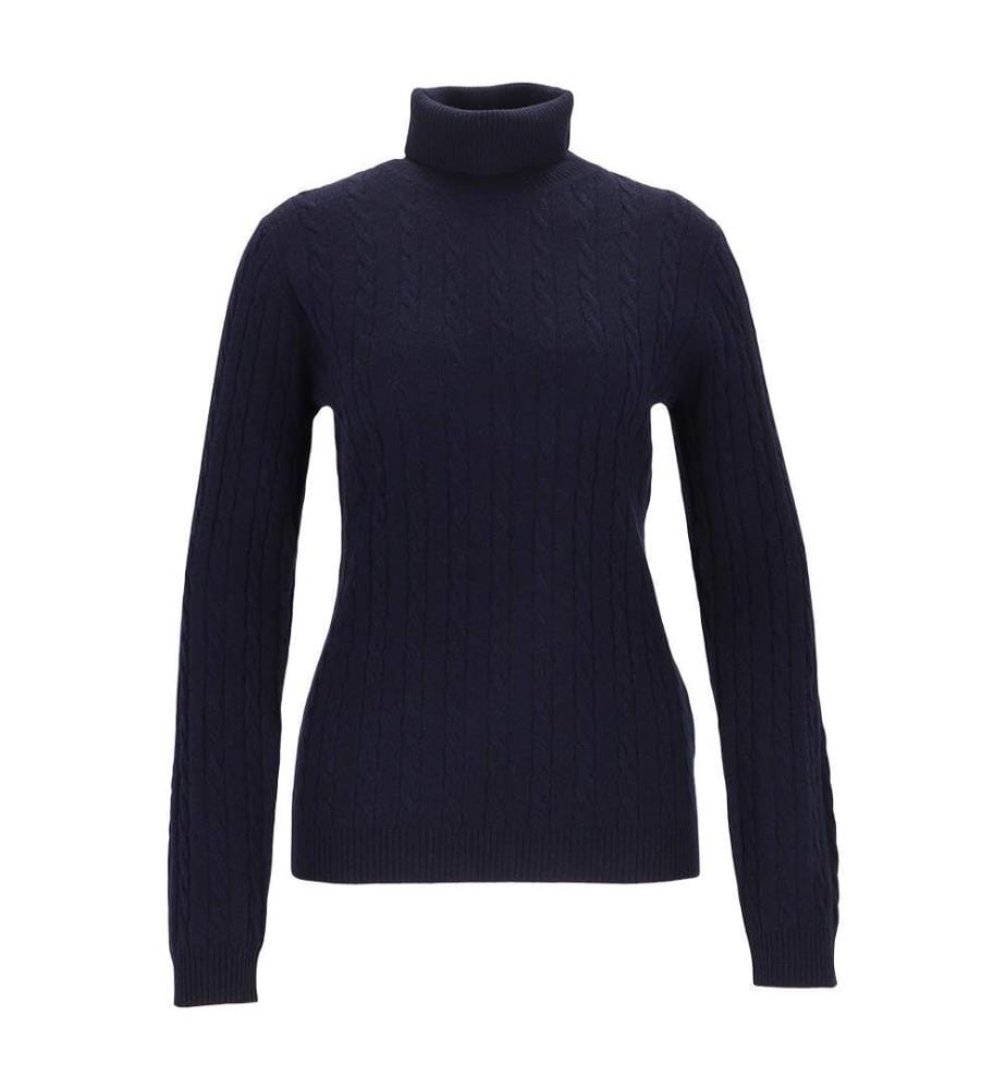 Pull col roulé - Bleu marine