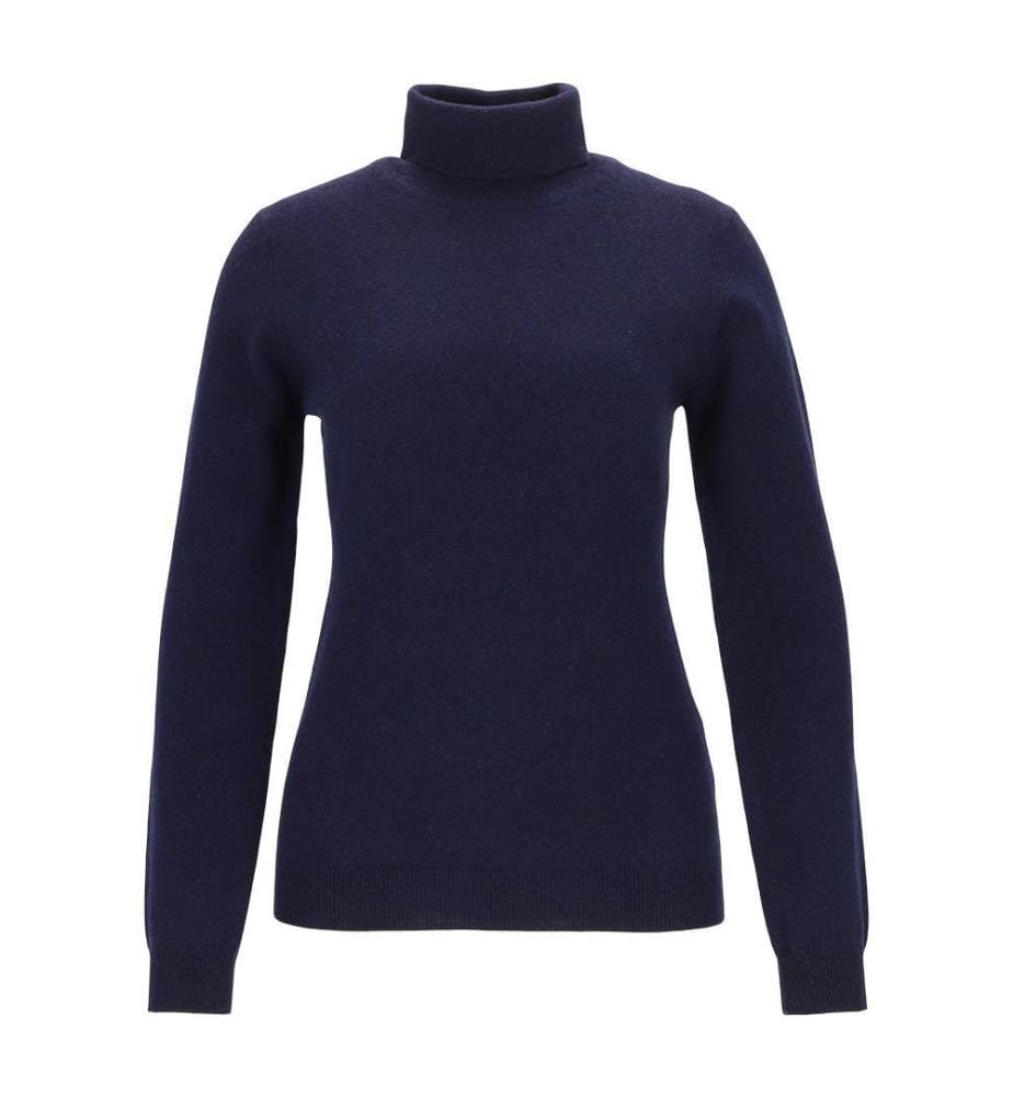 Pull col roulé - Bleu marine