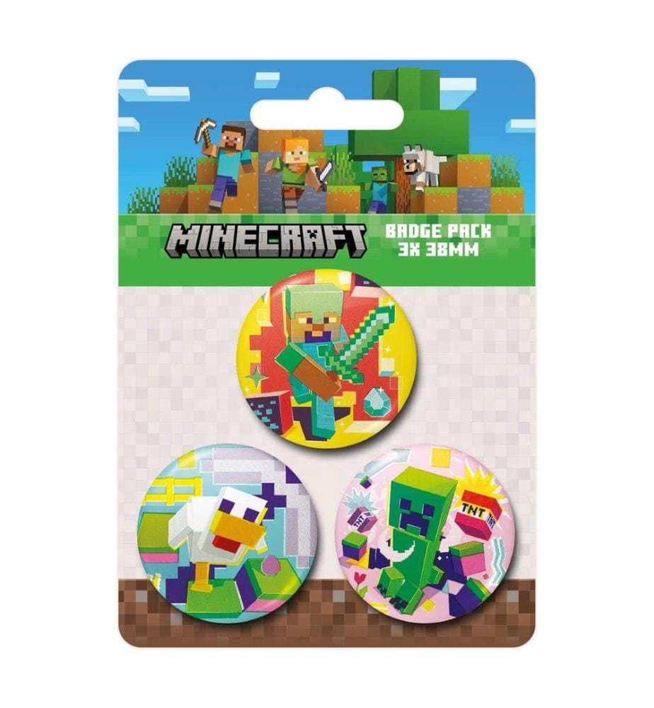 Minecraft - Badge motif/style personnages