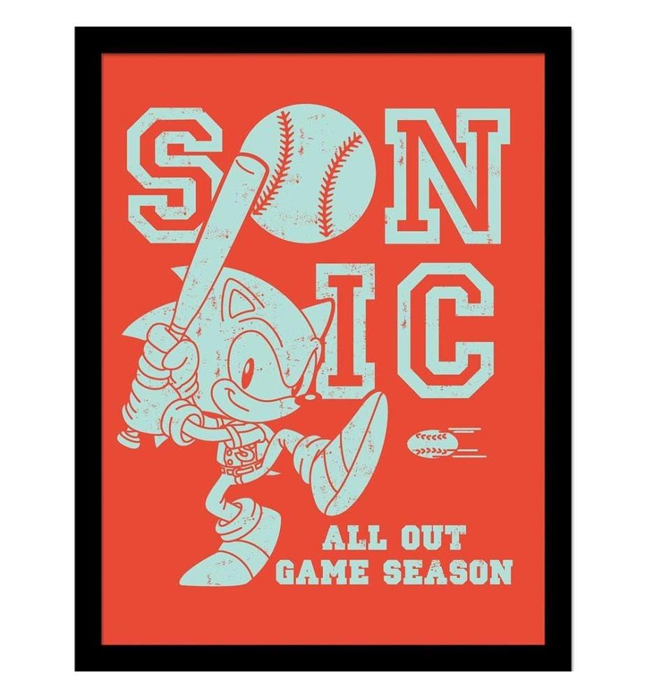 Sonic The Hedgehog - Poster encadré ALL OUT GAME SEASON