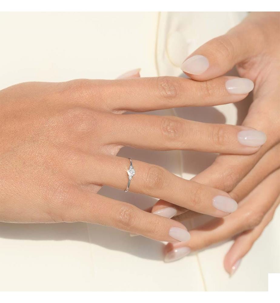 Bague "Carina" - Or blanc