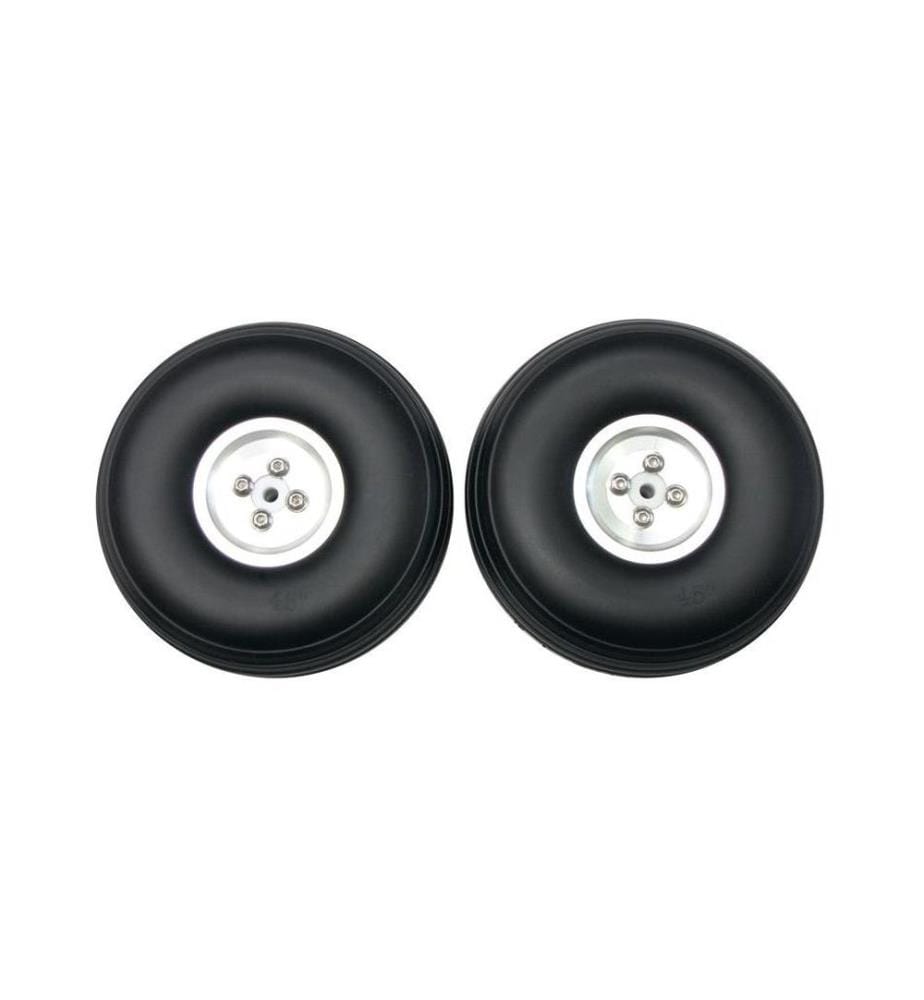 OEM Roue de modèle d'avion avec jante en aluminium 114 mm, 2 pièces