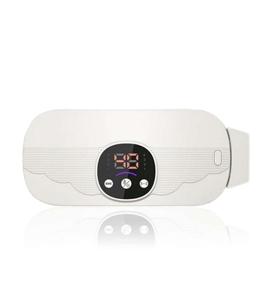 Ceinture de massage EMS intelligente Mode chauffage, masseur abdominal pour brûler les graisses - Blanc