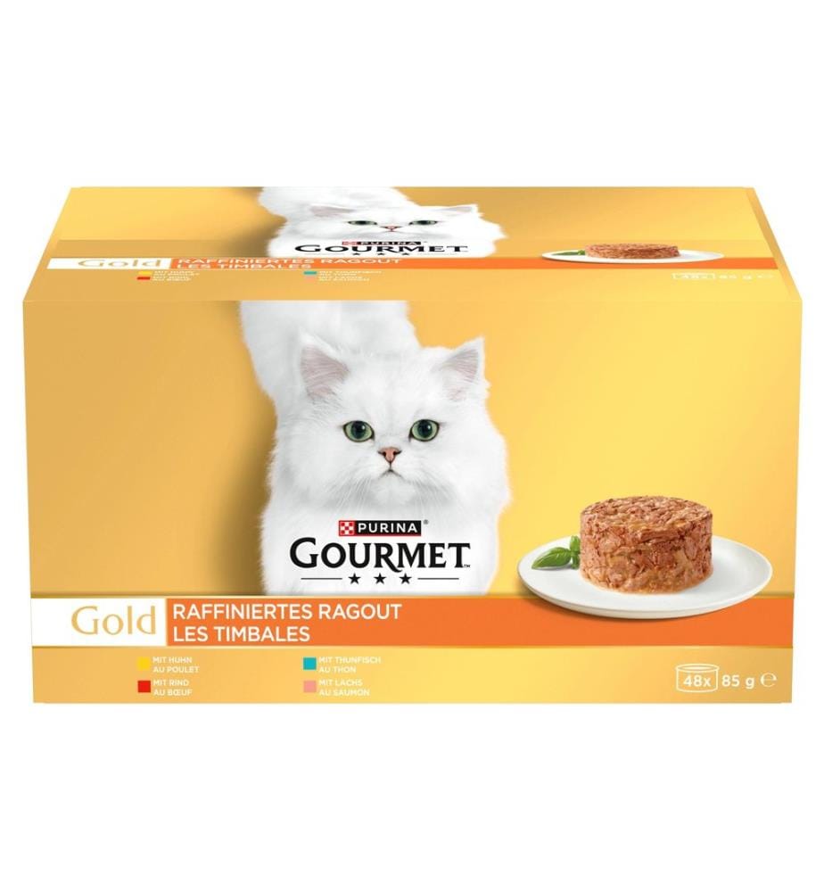 Purina Gourmet Alimentation humide Gold Raffiniertes Ragout 48 x 85 g