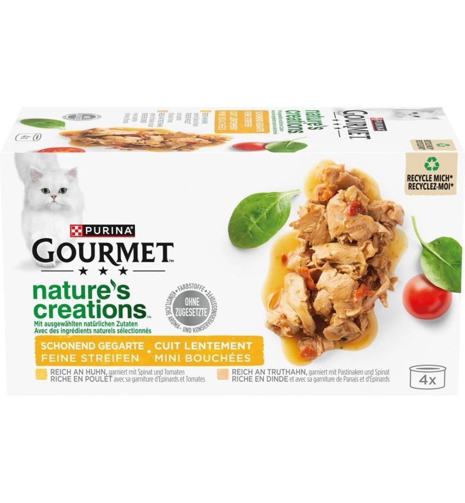 Purina Gourmet Nourriture humide Gourmet Nature's Creation Viande, 4 x 85 g