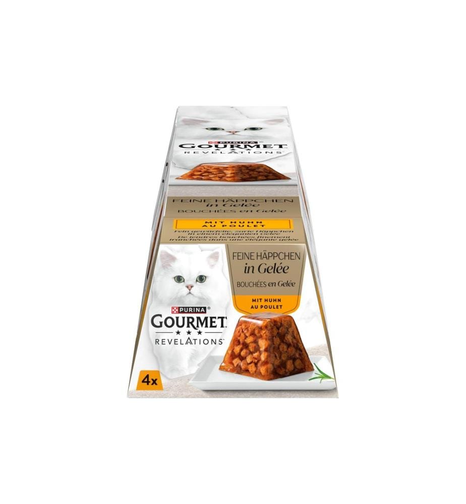 Purina Gourmet nourriture humide Revelations bouchées fines en gelée poulet 4 x 57g