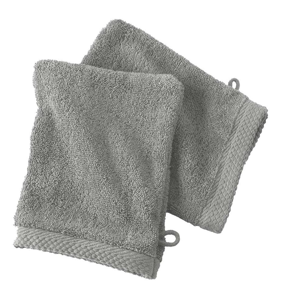 Lot de 2 Gants de Toilette en Coton 600 g/m² - 16 x 21 cm