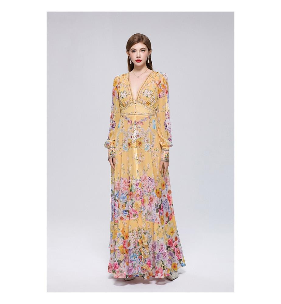 Robe longue - Jaune