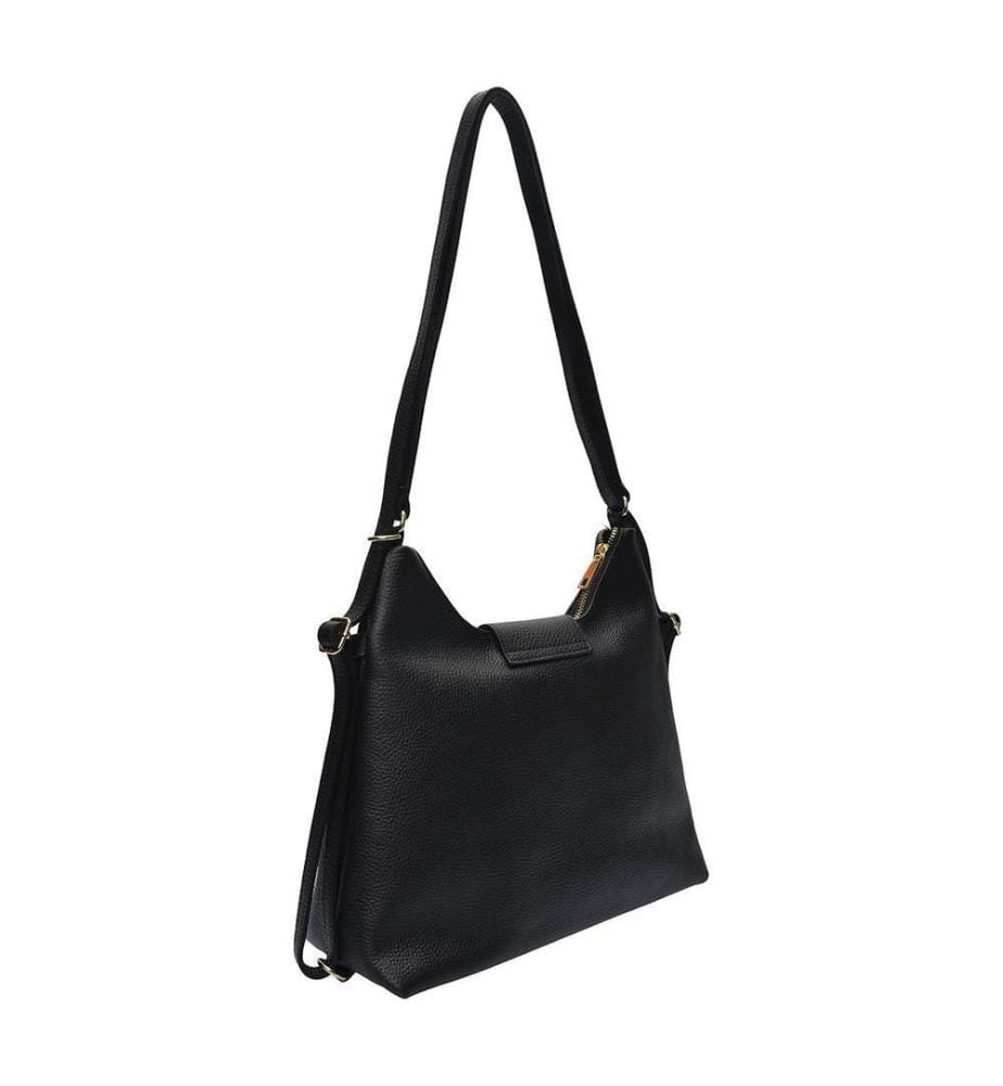 Sac à dos convertible en cuir - Noir