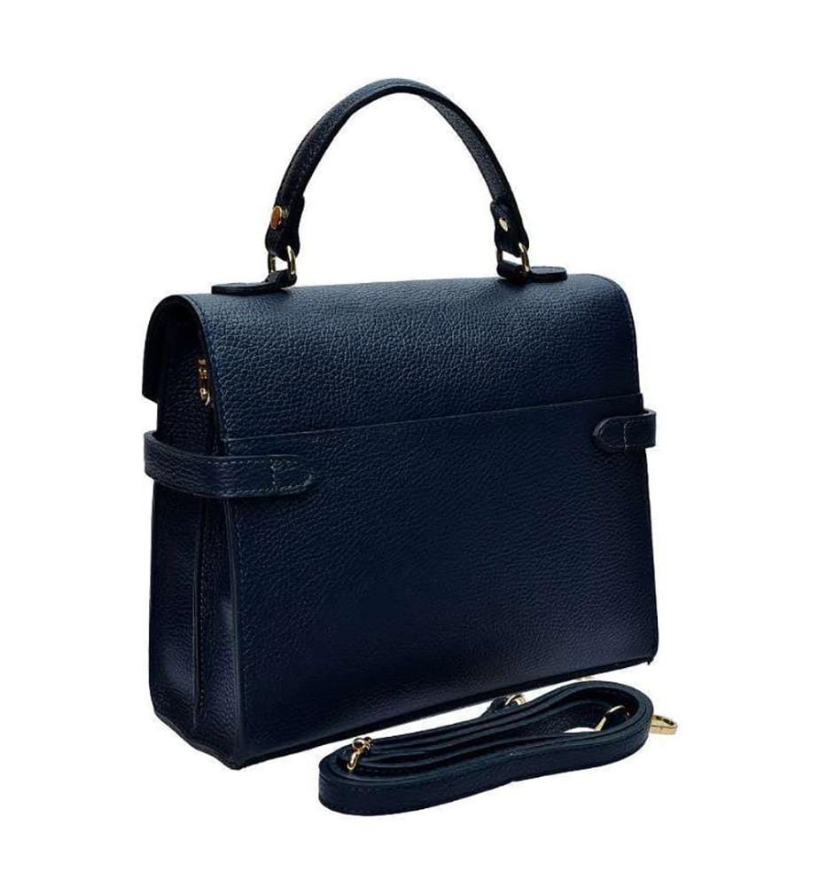 Sac à main en cuir - Bleu foncé