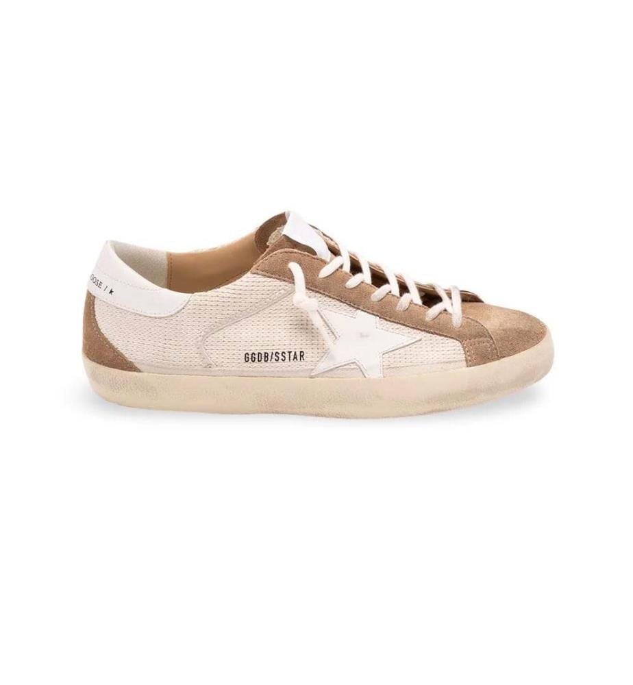 Baskets Super Star - Blanc crème et marron