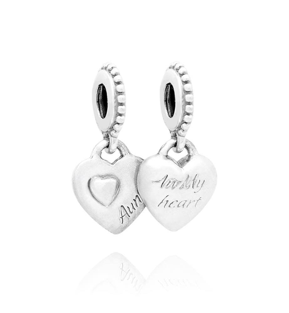 Charm Pendant Cur Séparable Tante & Nièce - Argent 925/1000e