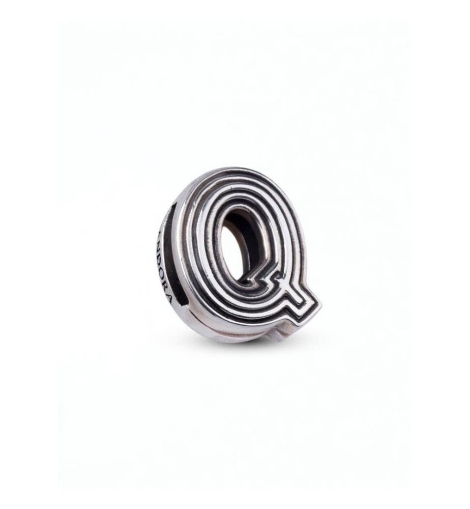 Pince « Reflections » en argent en forme de lettre Q - Argent