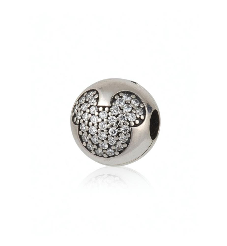 Clip Disney Mickey Pave - Argent