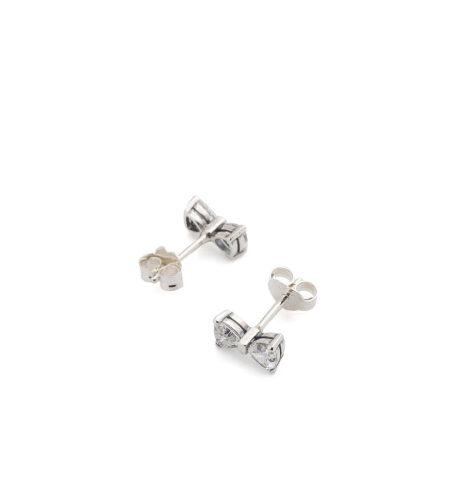 Boucles d'oreilles nud étincelant - Argent