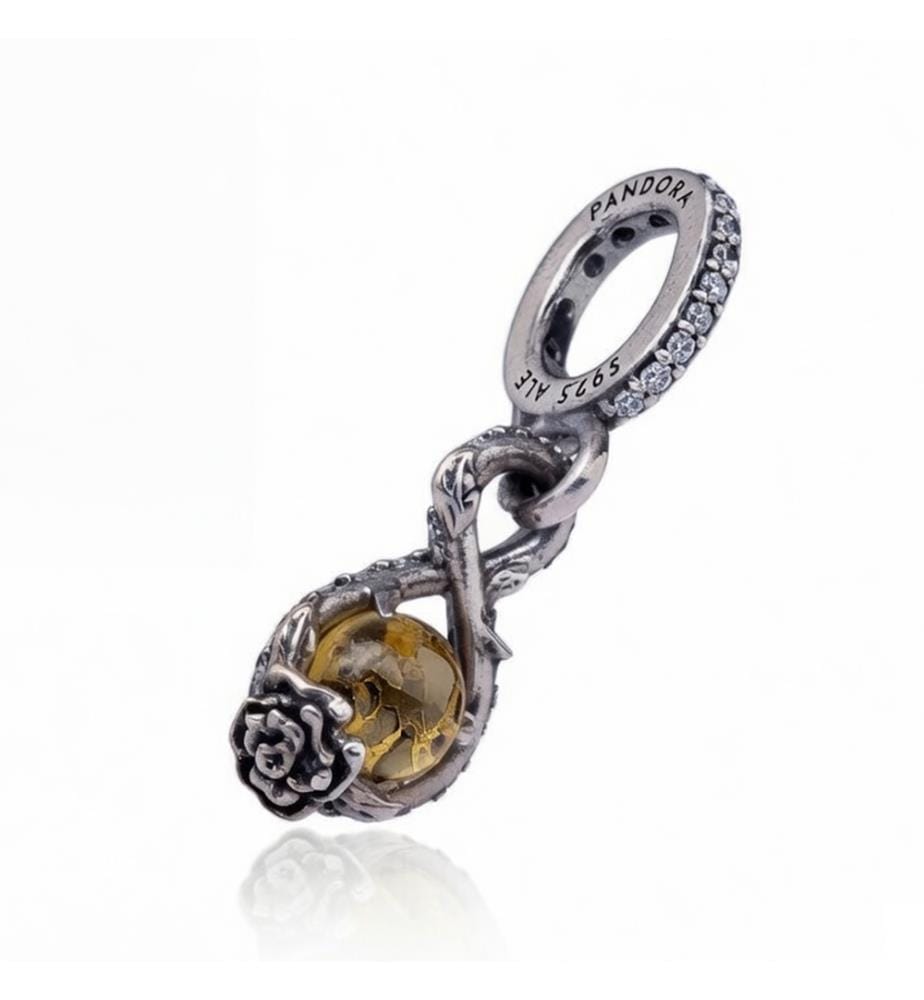 Charm Pendantif Disney Belle - Jaune et Argenté