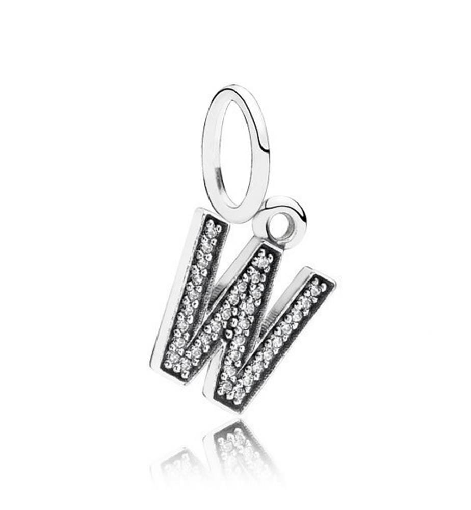 Charm Pendantif Lettre W Colg - Argenté