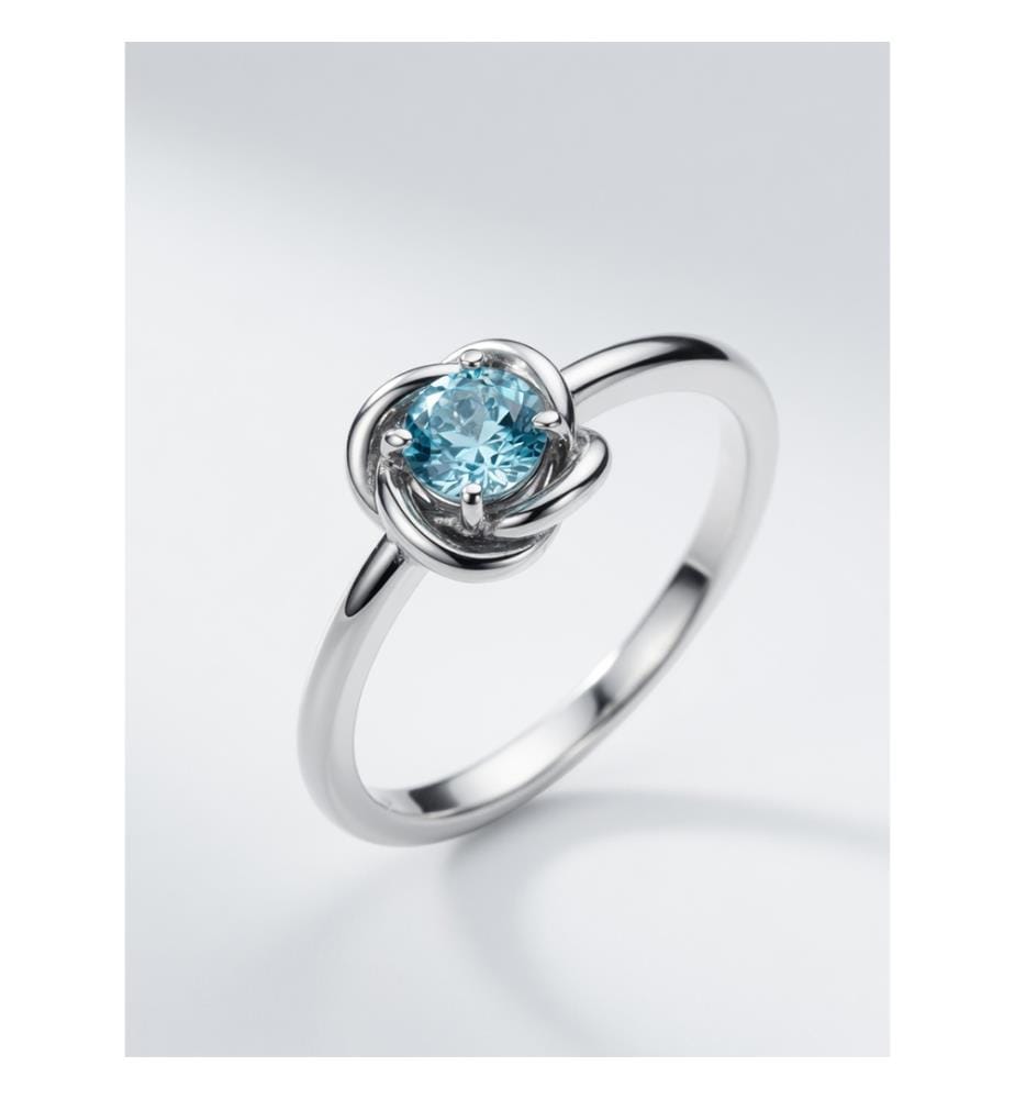 Pandora Bague en cristal bleu argenté - Argent