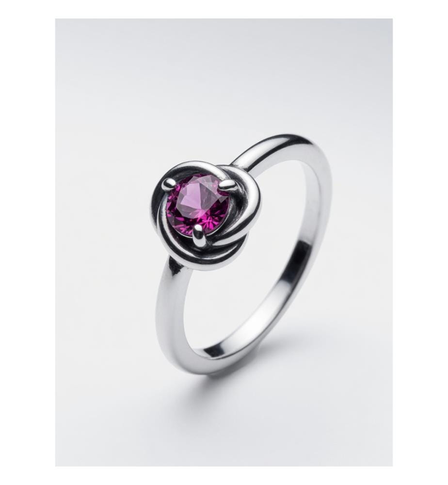 Pandora Bague en cristal rose argenté - Argent