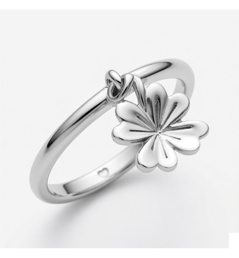 Bague « Dangling Clover » - Argent