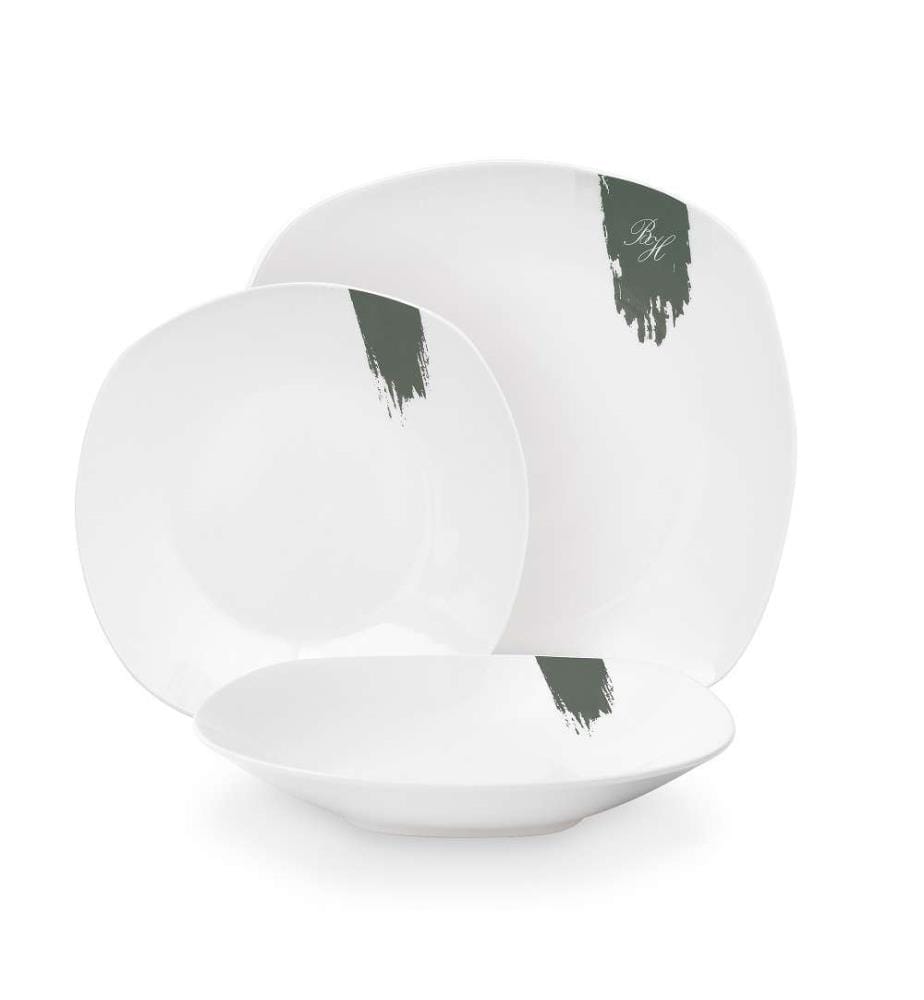 Service d'Assiettes 18 Pièces, Matte Green Collection
