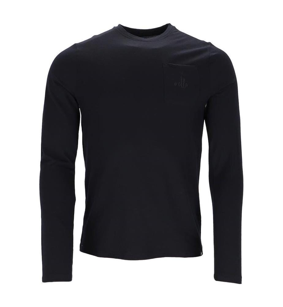 T-shirt à manches longues et poche Ascent merino 200 - NoirT-SHIRTS / TANKS / POLOS