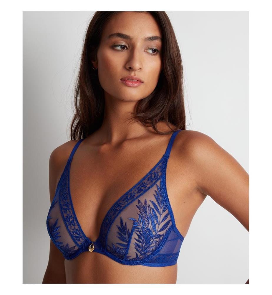 Soutien-Gorge Triangle avec Armatures Parenthese Tropicale - Electric Blue