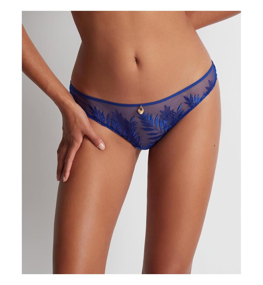 Slip Taille Basse Parenthese Tropicale - Electric Blue