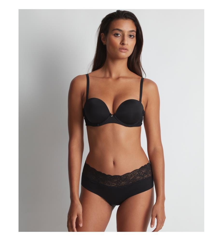 Soutien-gorge bandeau plunge  Noir
