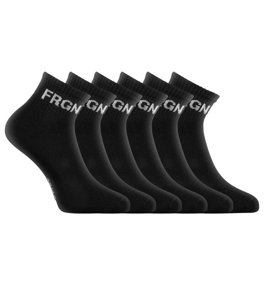 Lot de 6 Paires de Chaussettes Quarter - Blanc et Noir