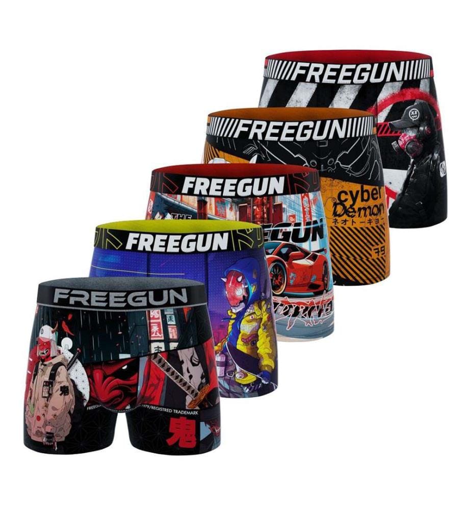 Lot de 5 Boxers Street Ninja - Multicolore