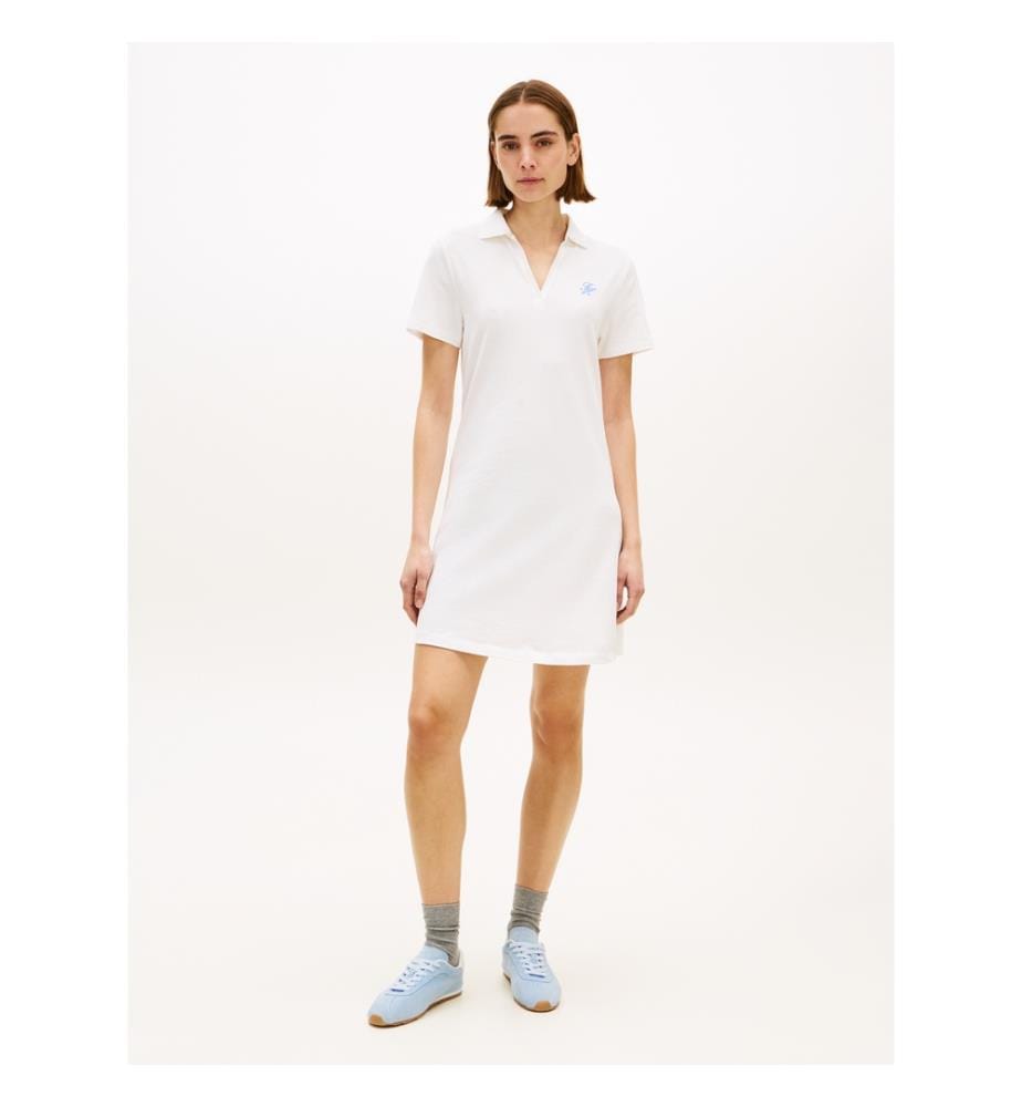 Robe Polo Courte 1985 - Blanc