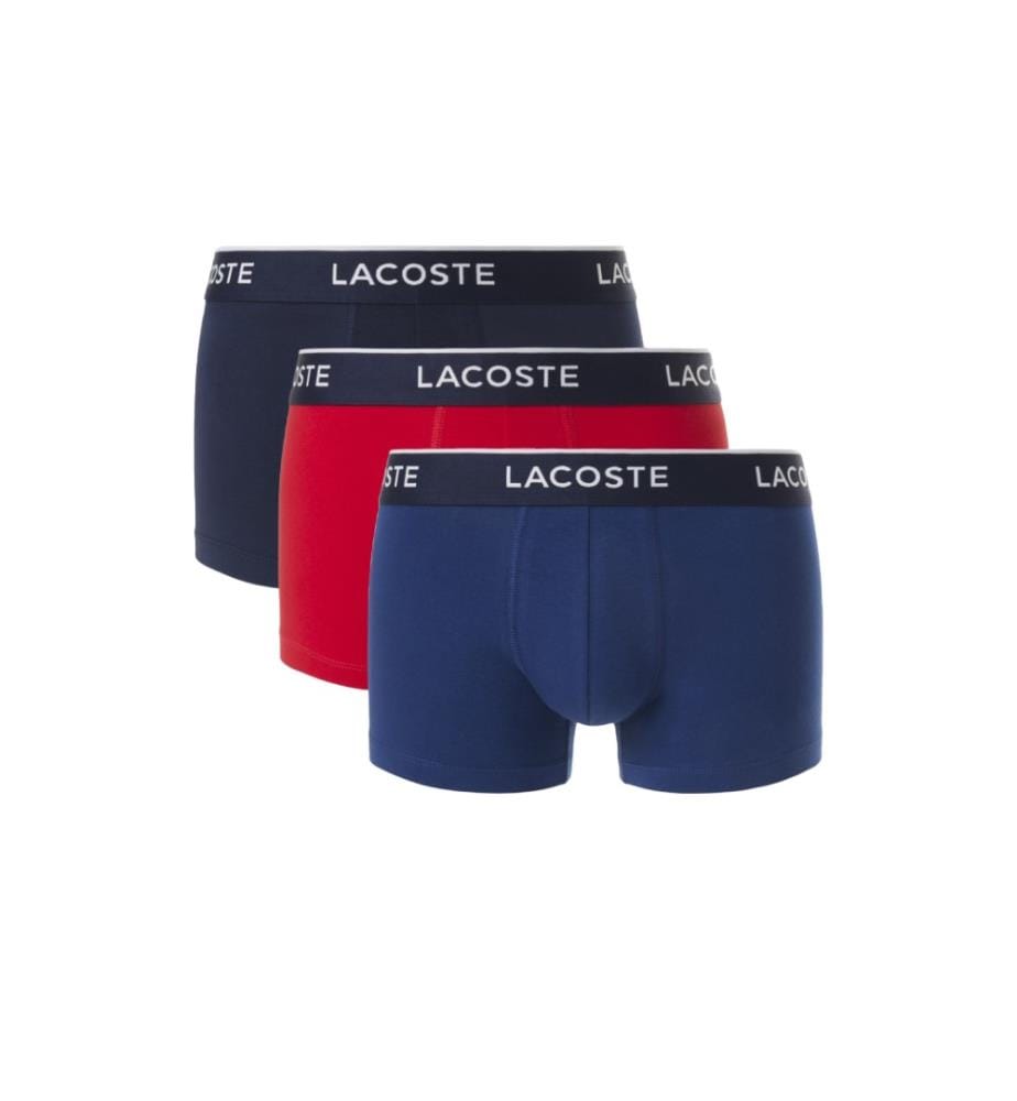 Lot de 3 slips de bain - Bleu marine, rouge et méthylène