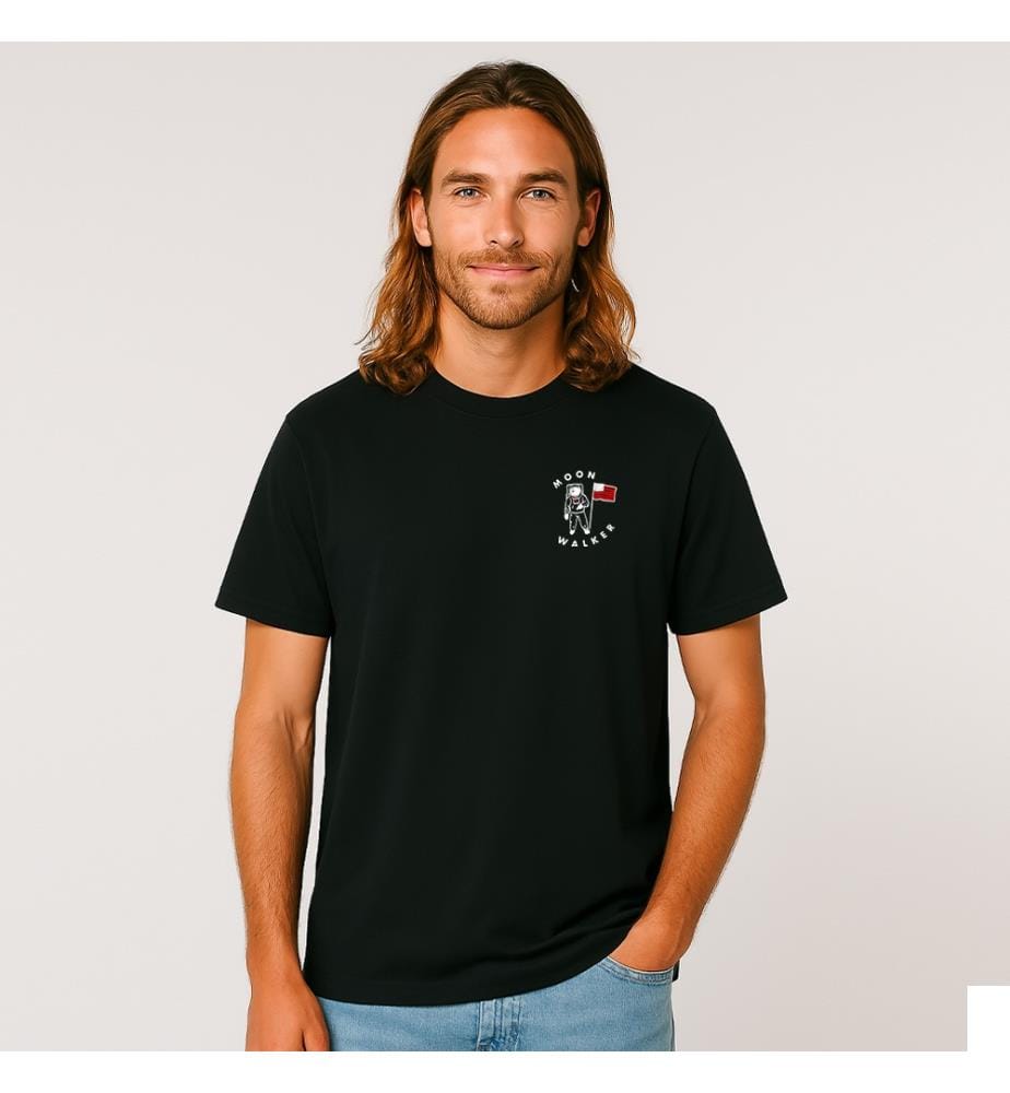 T-Shirt Noir Moon Walker Cur
