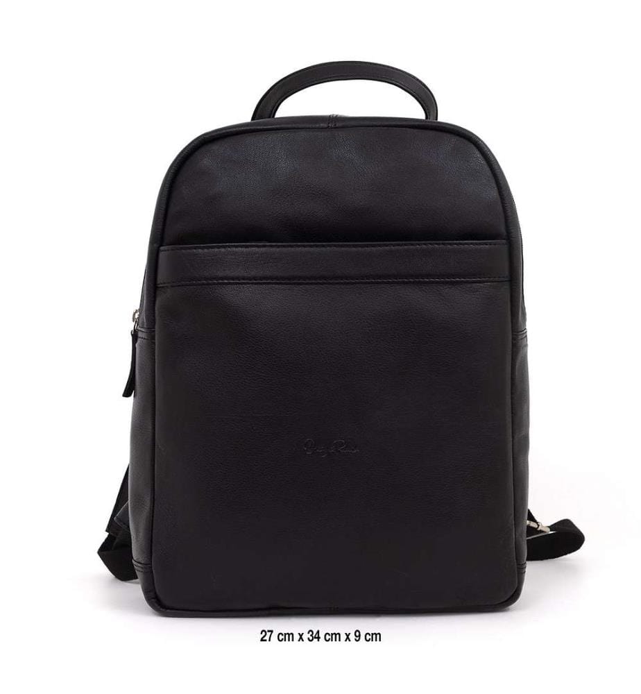 Sac à dos en cuir noir
