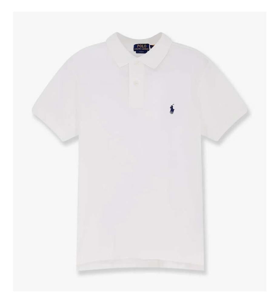 Polo en Coton avec logo brodé - Blanc