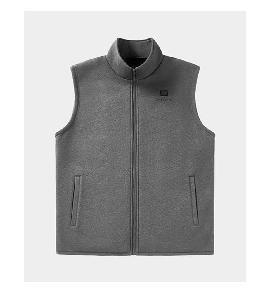 Gilet polaire chauffant 4-Zones - Gris chiné