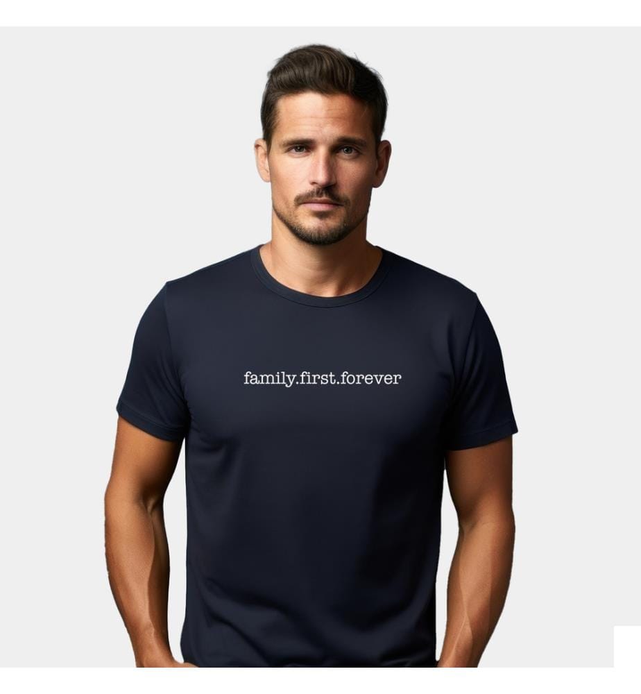 T-Shirt Family First Forever - Navy